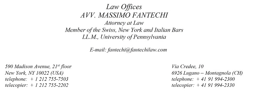 Massimo Fantechi, Esq.